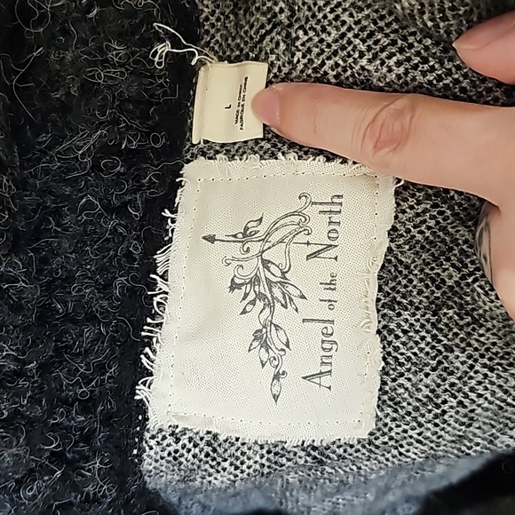 Angel of the North Anthropologie jacket wool flower print sherling collar - Picture 7 of 7